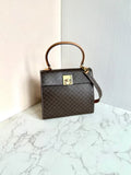 Celine coffee color old flower mini Kelly bag/shoulder bag/side bag/oblique bag