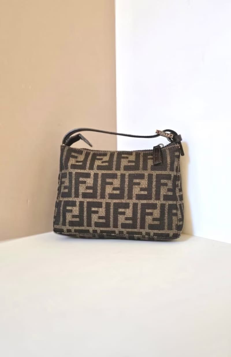 Fendi Zucca 咖啡色老花迷你包/手提包
