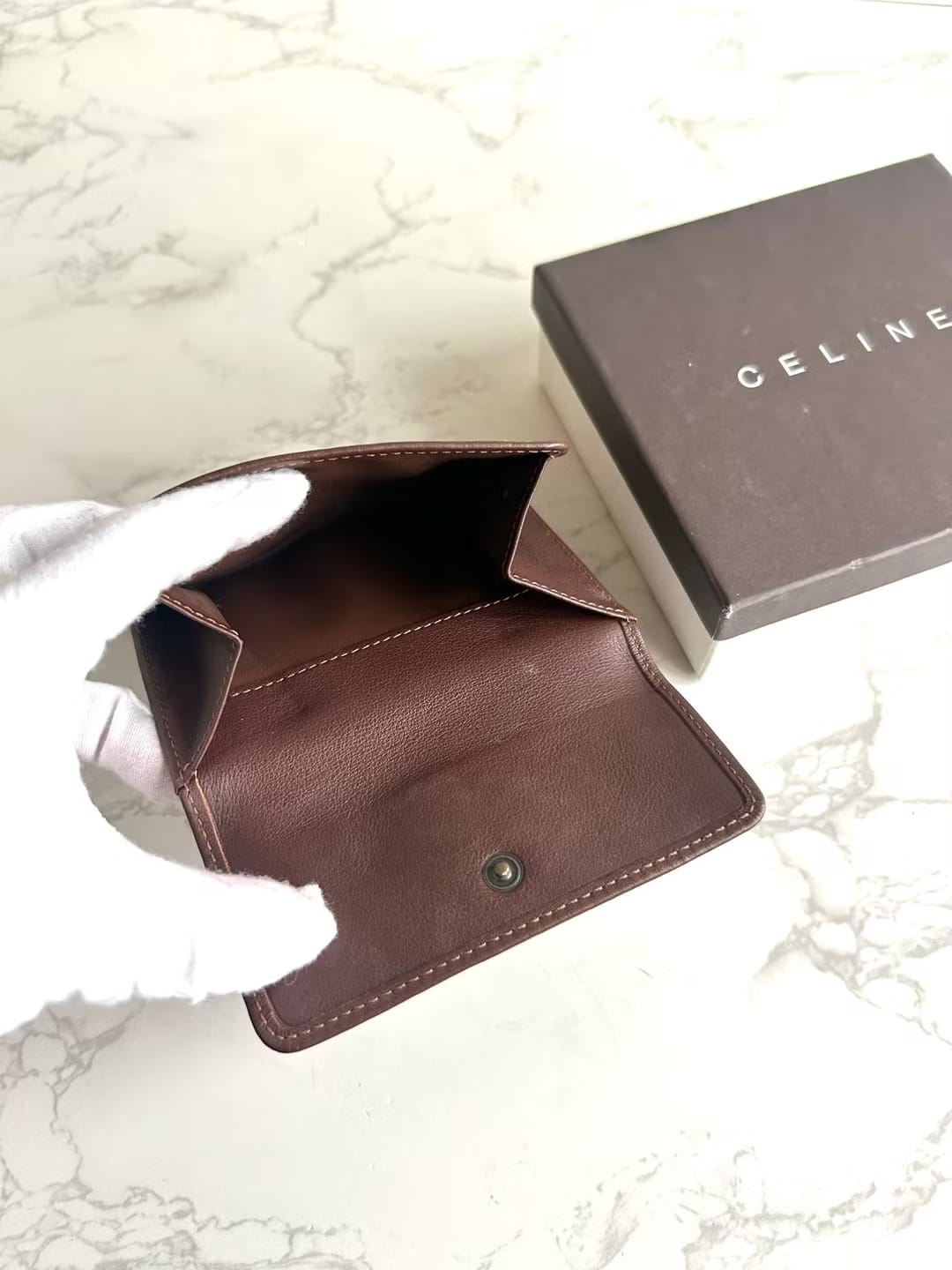 Celine Denim Triomphe Bi-Fold Wallet