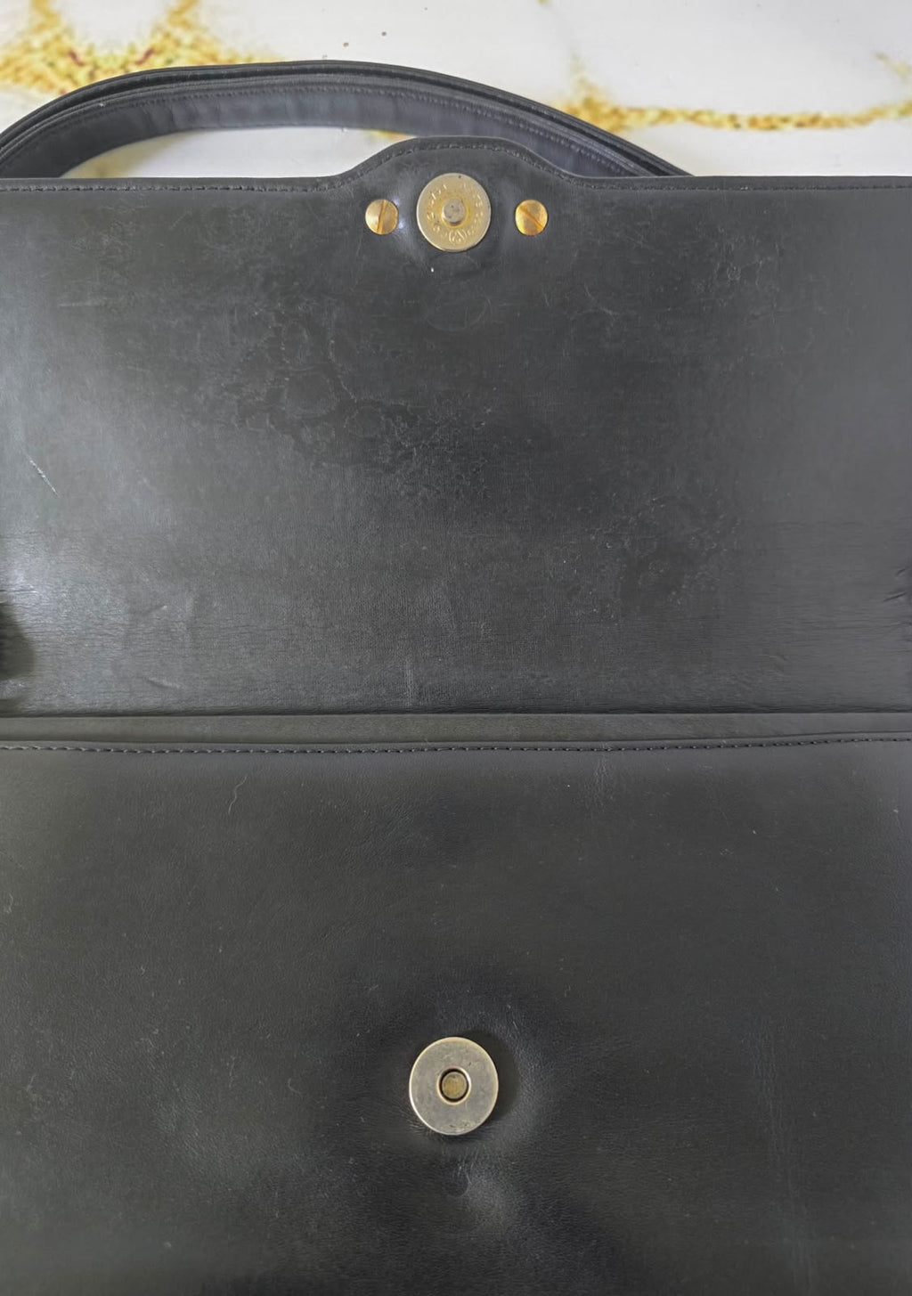 Dior Montaigne黑金牛皮兩用包/單肩包/側背包L斜背包