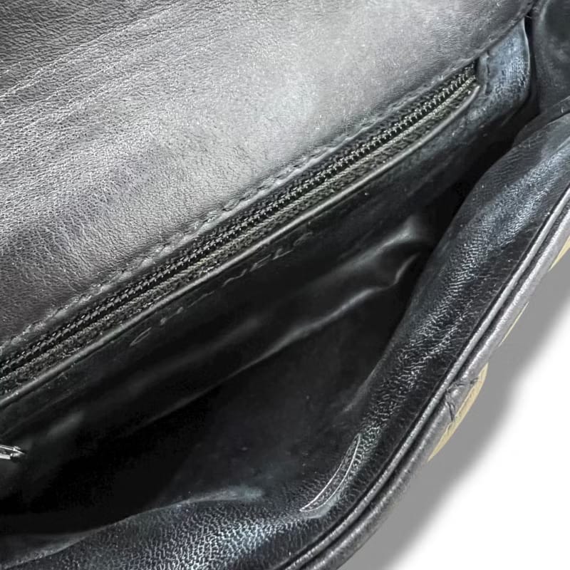 Chanel黑色金扣單肩包/腰帶包/側背包