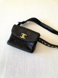 Chanel Black and Gold Belt Bag / Shoulder Bag / Crossbody Bag