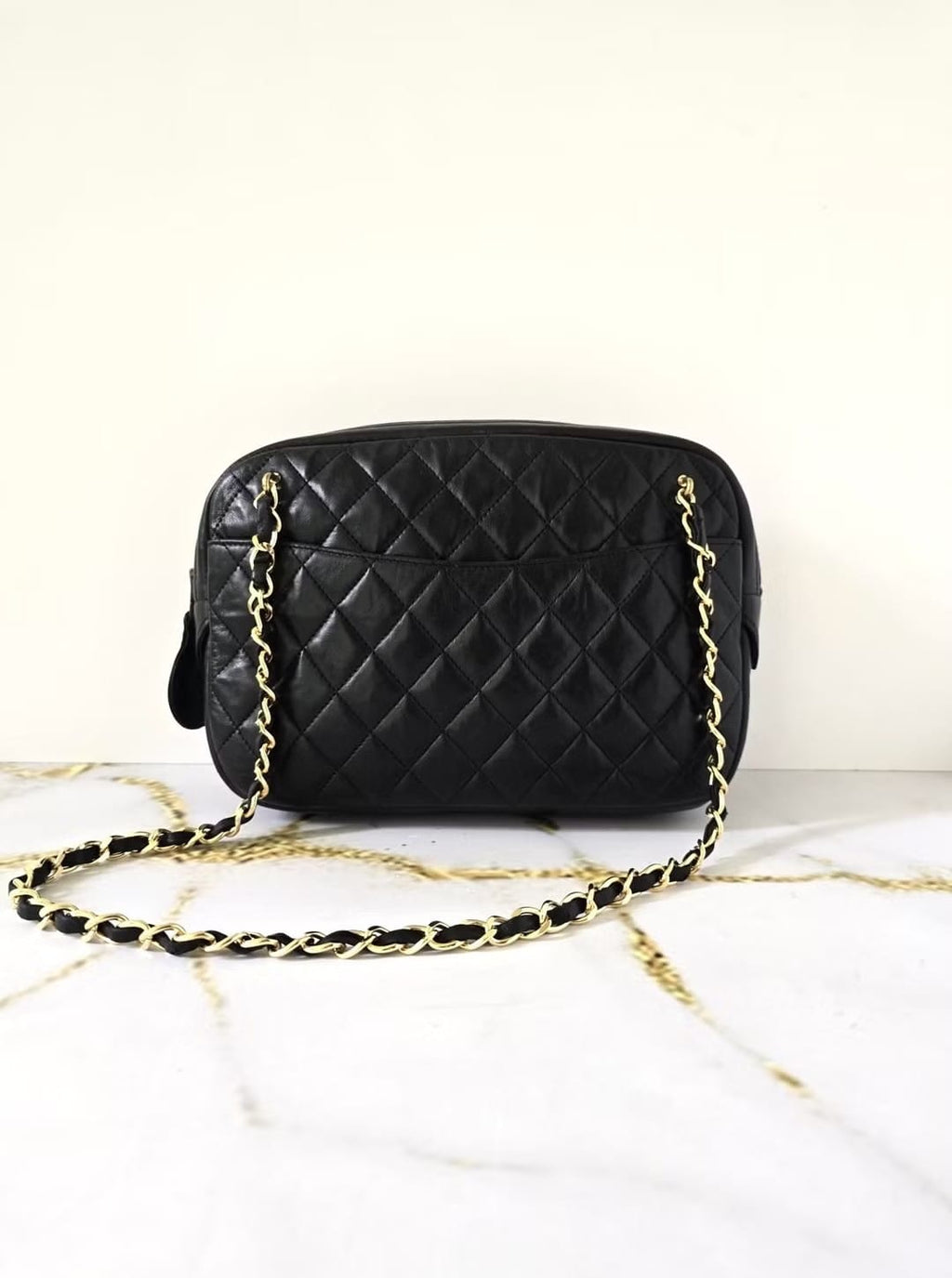 Chanel 經典黑金色小相機包/單肩包/側背包