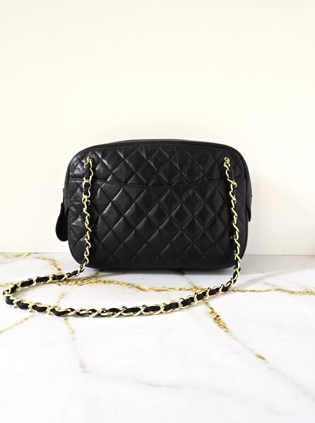 Chanel 經典黑金色小相機包/單肩包/側背包