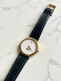 Celine Black Gold Triomphe Leather Strap Pre-owned Unisex Watch