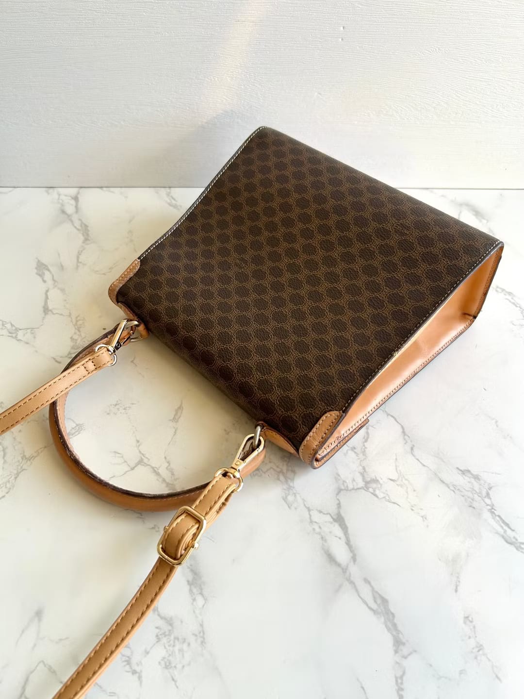 Celine Triomphe Canvas Mini Kelly Crossbody Bag/Shoulder Bag/Side Bag