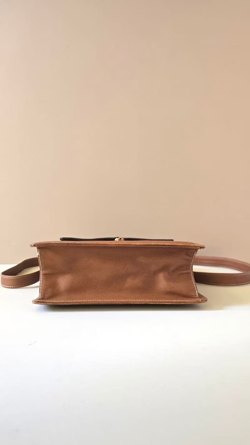 Loewe Velazquez Gold Serpent Bone Patchwork Vertical Two-Way Kelly/Shoulder Bag/Crossbody Bag