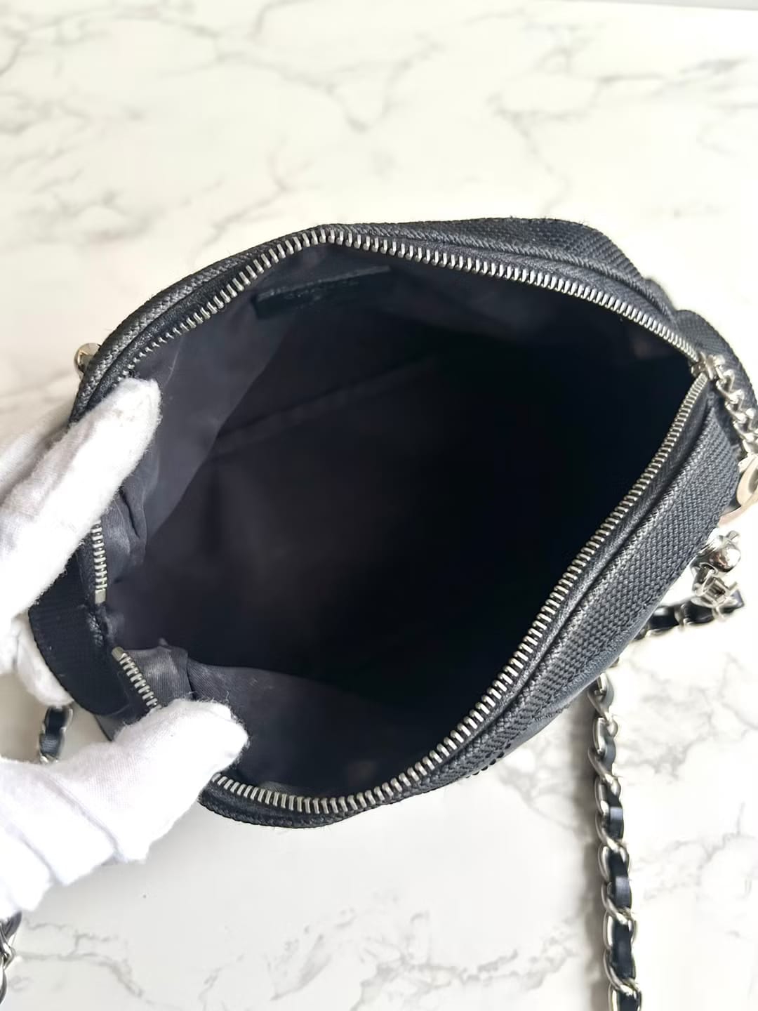 Chanel Black Half Moon Crossbody Bag / Shoulder Bag