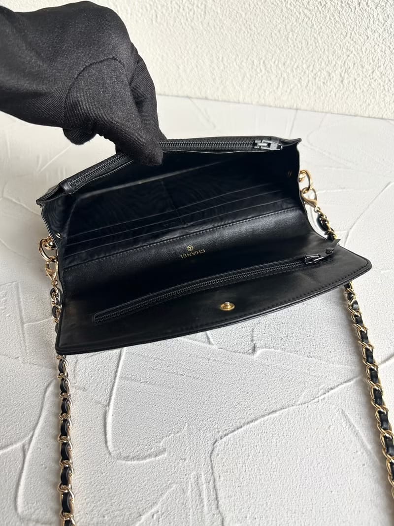 Chanel Black Caviar Leather WOC Crossbody Bag/Long Clip/Shoulder Bag/Side Bag