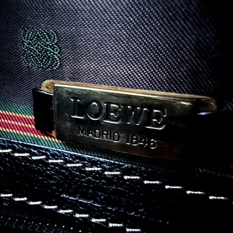 Loewe蛇骨拼色古董托特包/側背包/單肩包