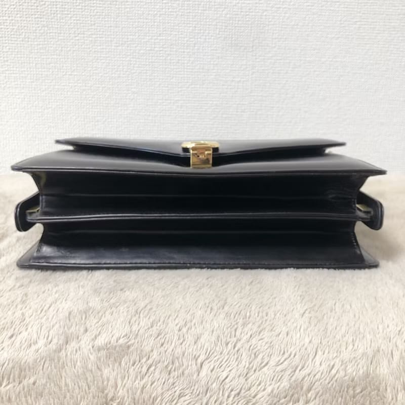 Celine黑色馬車風琴包/單肩包/側背包