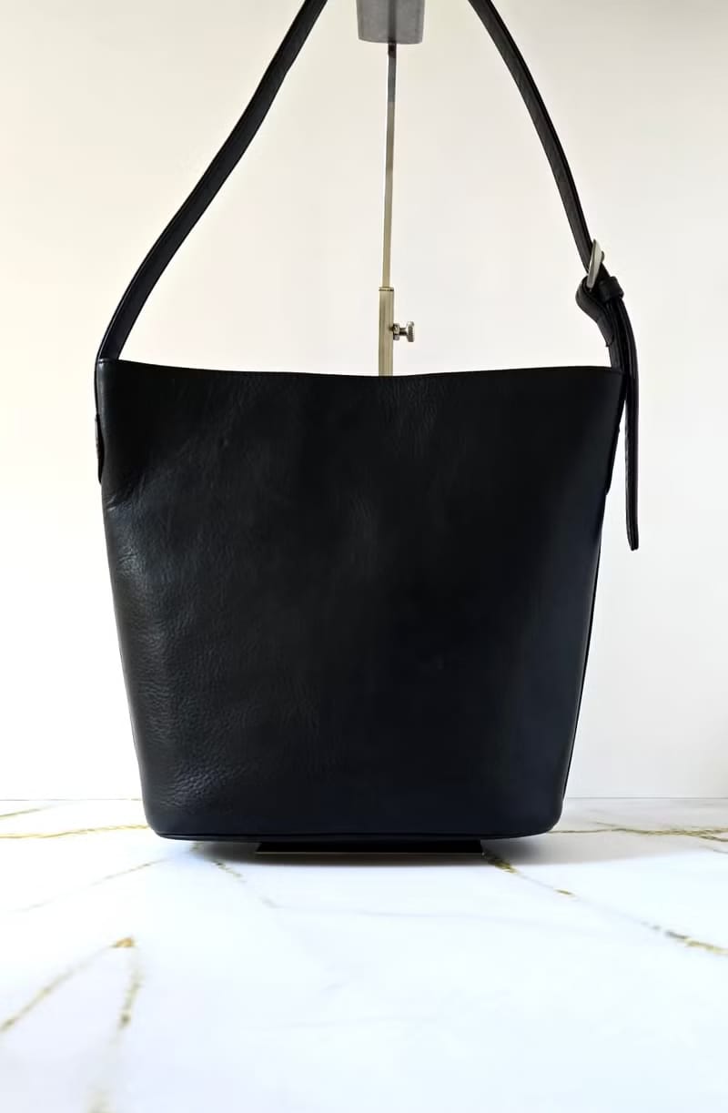 Dior黑藍色極簡托特包/單肩包/側背包/水桶包