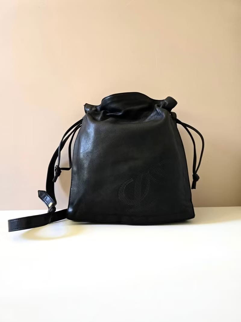Loewe 黑色中古抽繩包/單肩包/斜背包