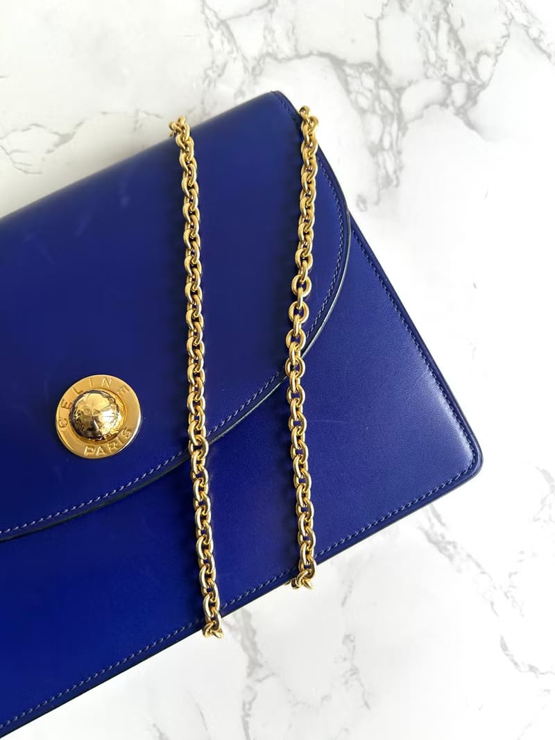 Celine藍色星球翻蓋包/斜背包/單肩包/側背包