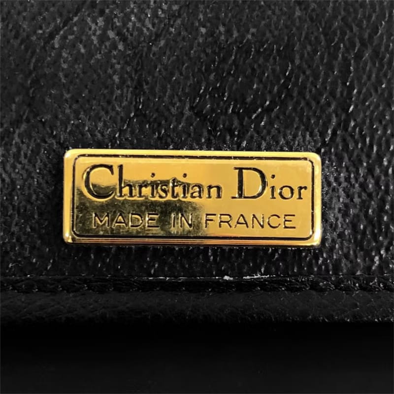 Dior黑色極簡翻蓋小包/單肩包/側背包/斜背包