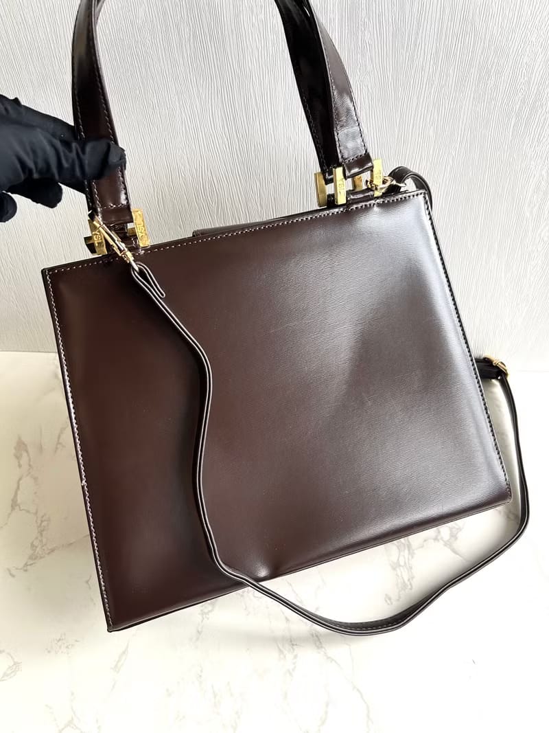 YSL Saint Laurent 拼色皮革凱莉包/斜背包/單肩包/側背包