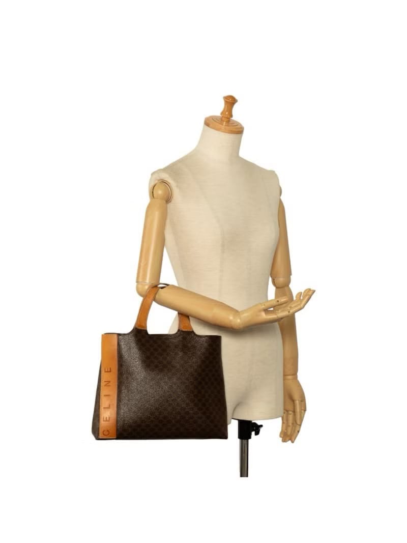 Celine coffee color old flower tote bag/handbag
