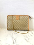 Celine Mika Brown Monogram Crossbody Bag Shoulder Bag Leather Bag