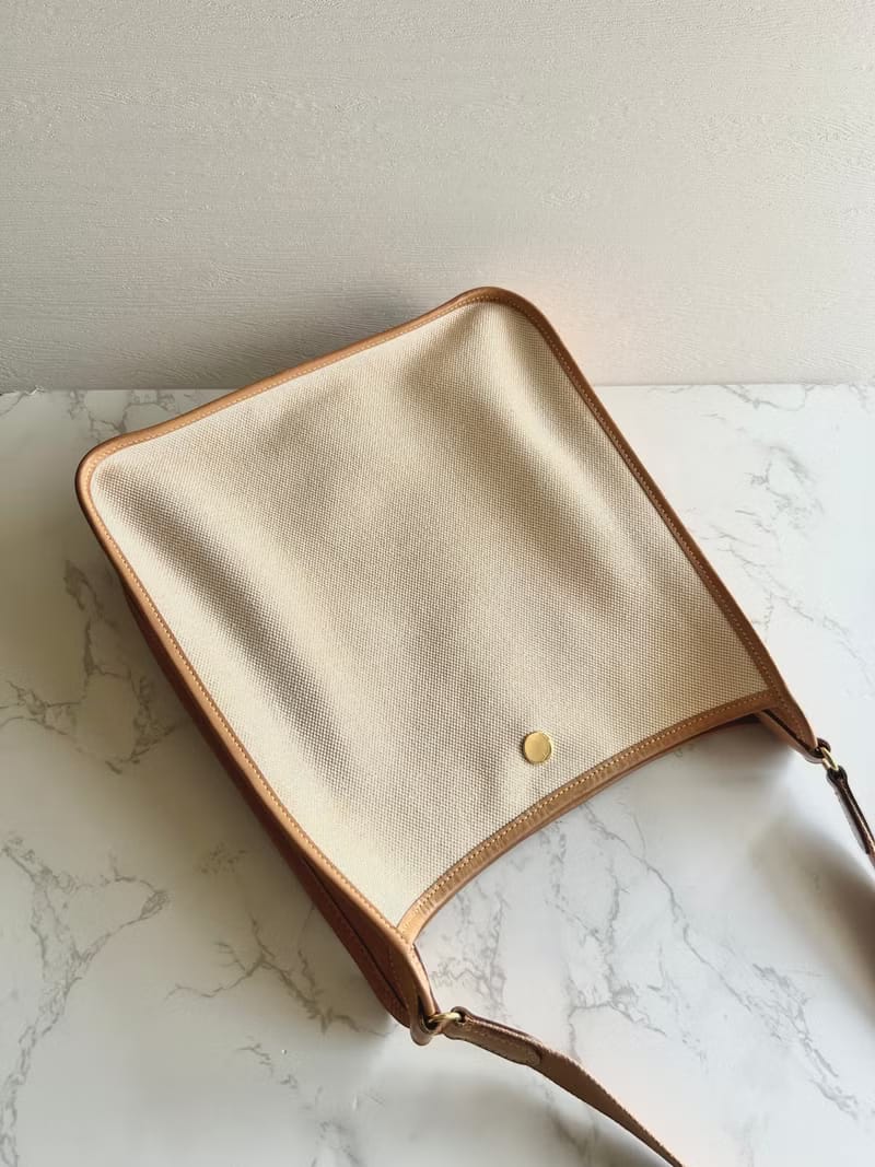 Hermes Vespa PM Canvas and Leather Shoulder Bag