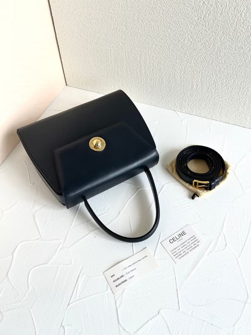 Celine black gold planet shoulder bag/side bag/oblique bag/handbag