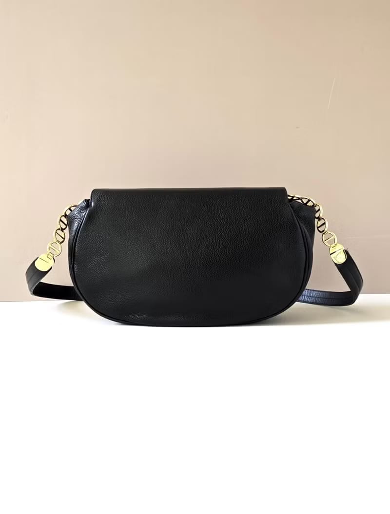 Dior Rare Black Caviar Yuanbao Bag / Shoulder Bag / Crossbody Bag