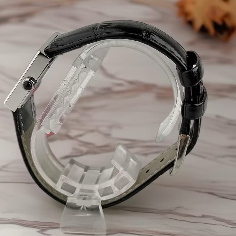 Chanel Mademoiselle黑色石英古董錶 皮革帶