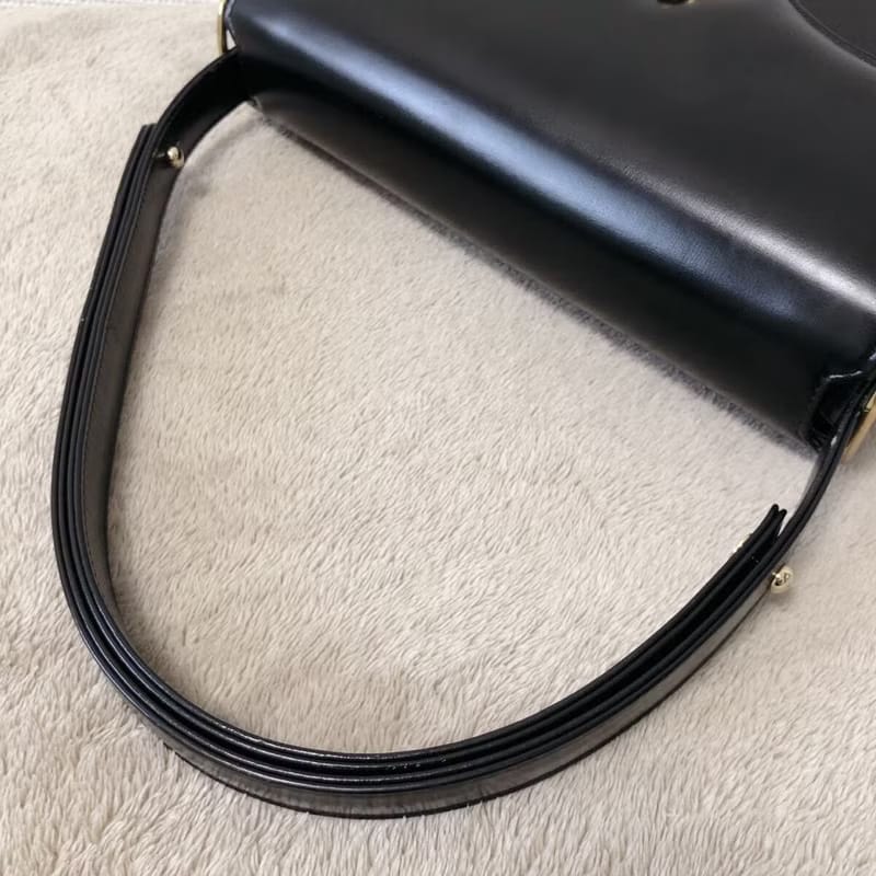 Celine黑色馬車風琴包/單肩包/側背包