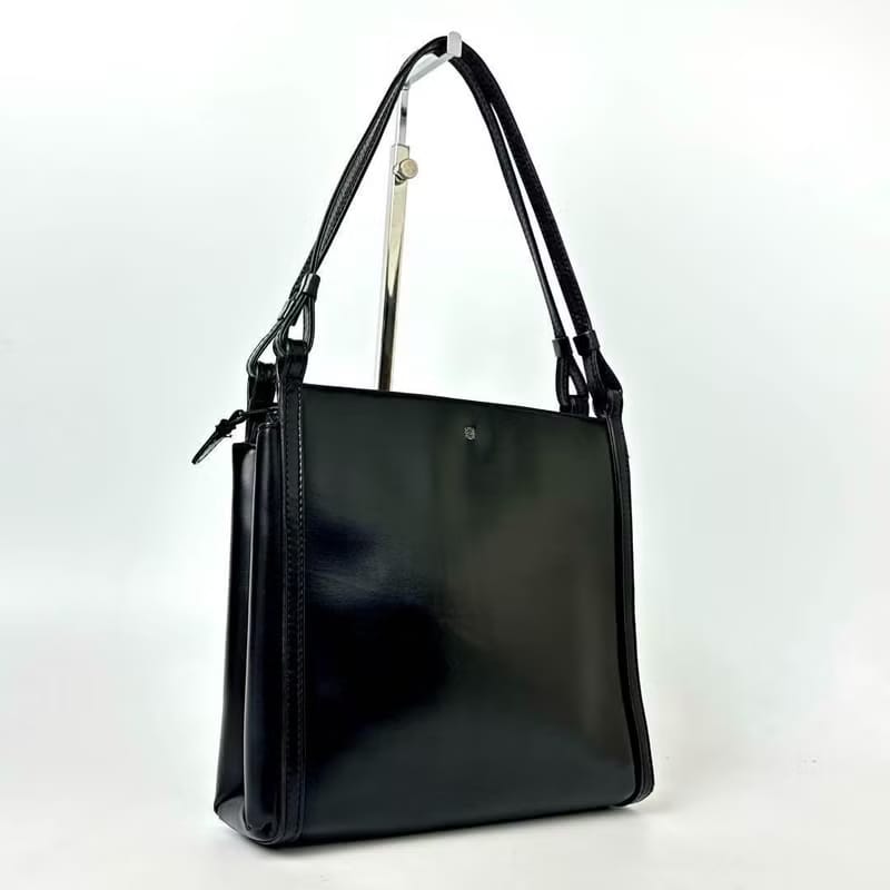 Loewe 黑色銀標側背包/單肩包/托特包