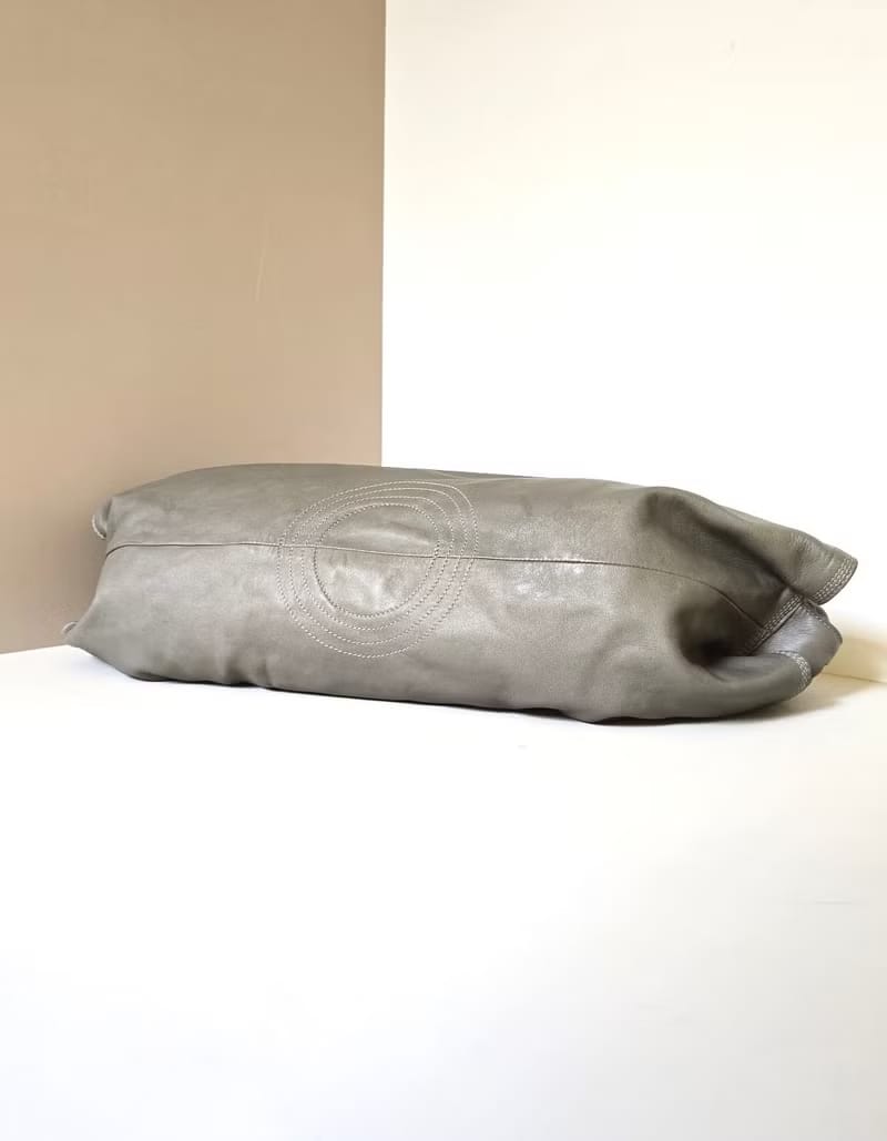 Loewe灰色納帕雲朵包/側背包/單肩包/腋下包