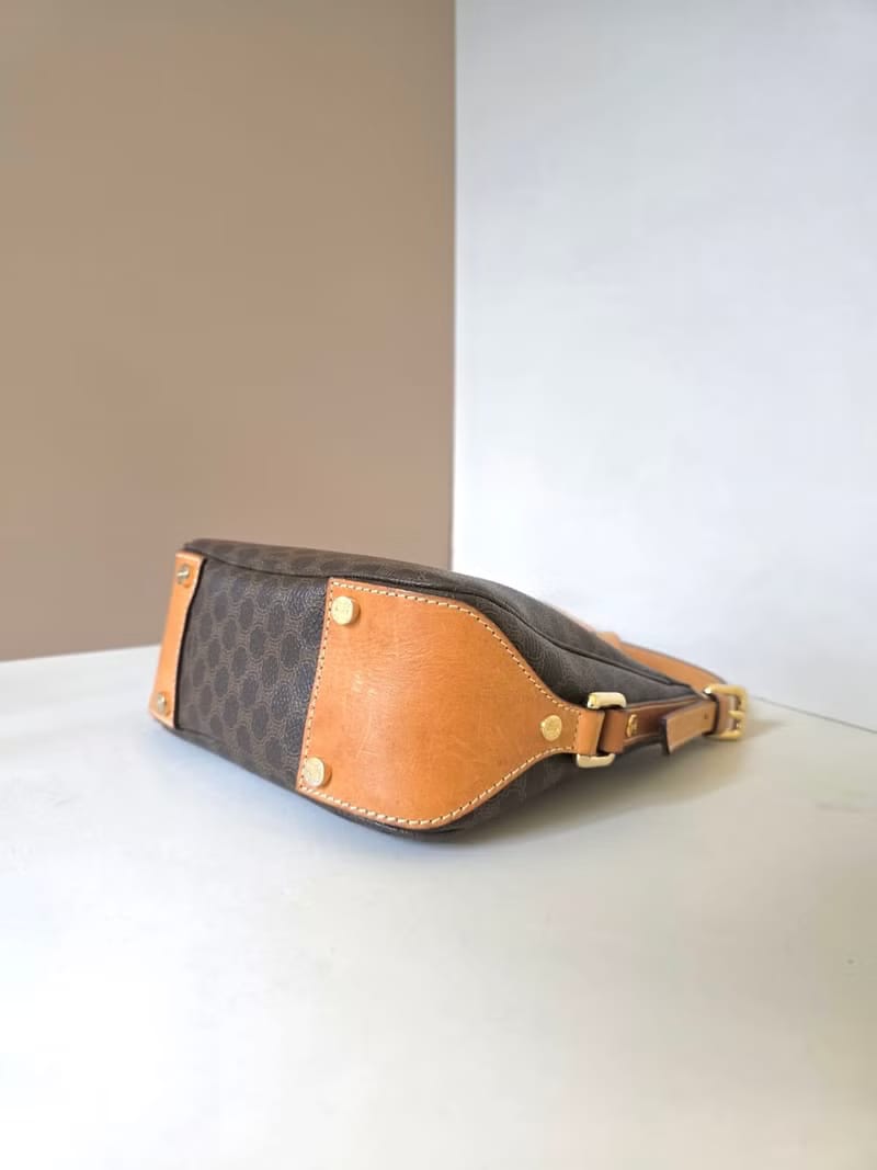 Used Celine Brown Monogram Hobo Bag/Shoulder Bag/Crossbody Bag