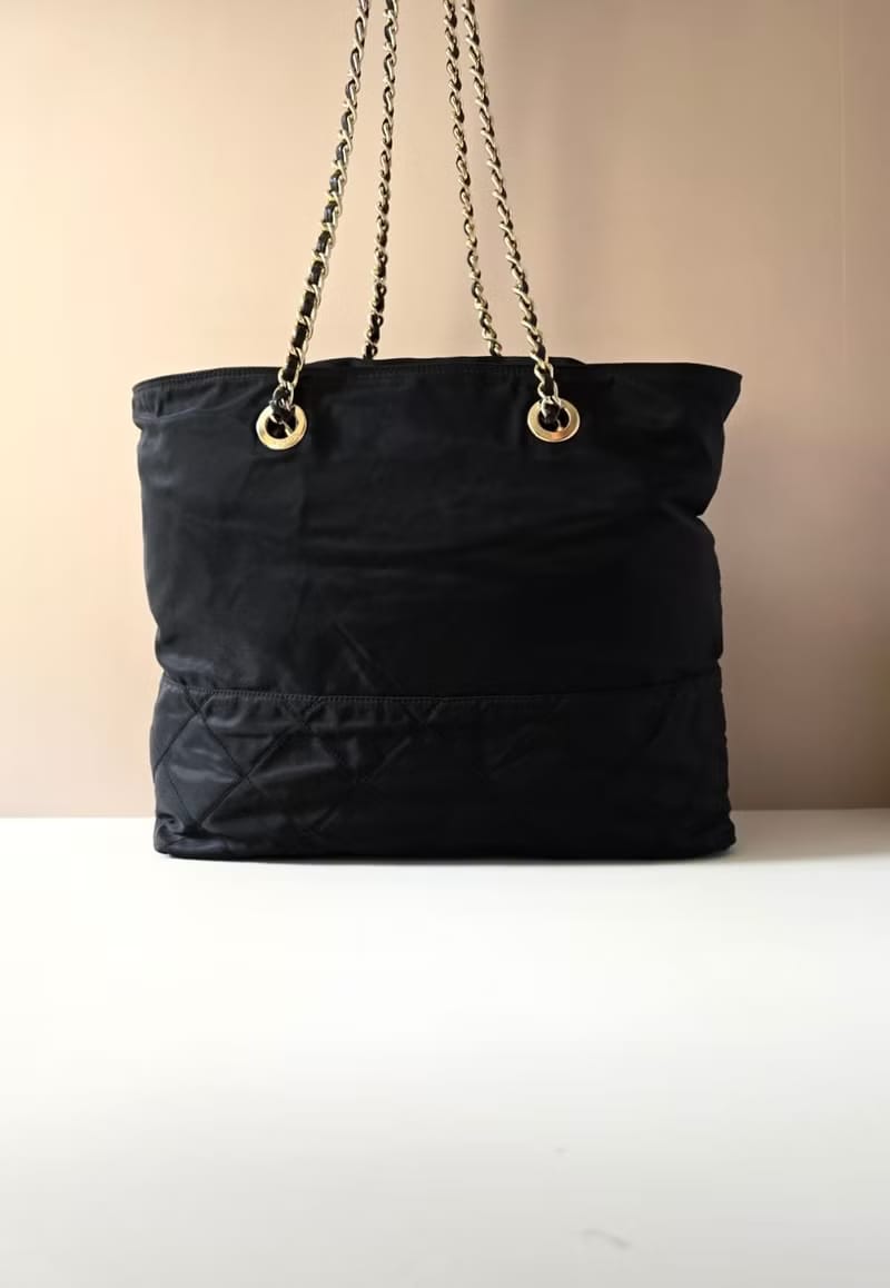 Prada黑色降落傘側背包/單肩包/托特包