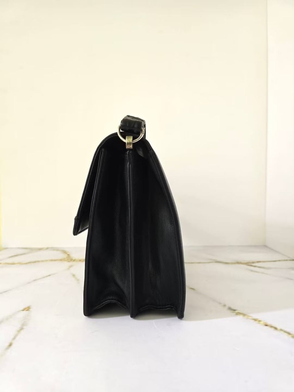 Dior Montaigne黑金牛皮兩用包/單肩包/側背包L斜背包