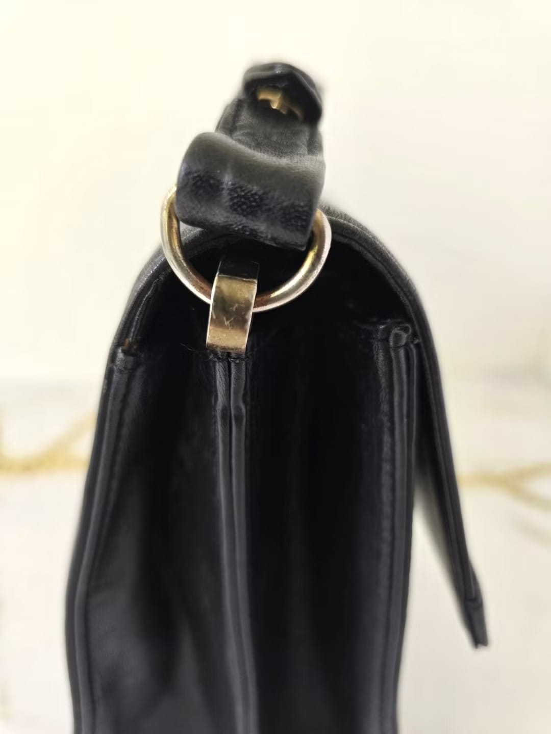 Dior Montaigne黑金牛皮兩用包/單肩包/側背包L斜背包