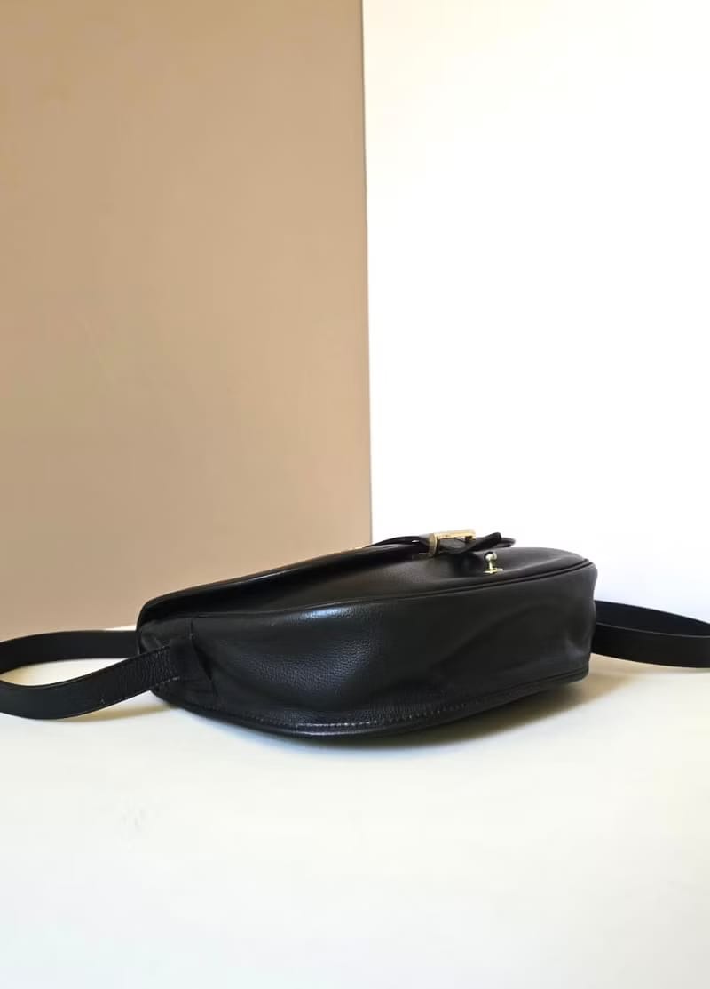 Dior Bobby黑金色馬鞍包/單肩包/側背包/斜背包