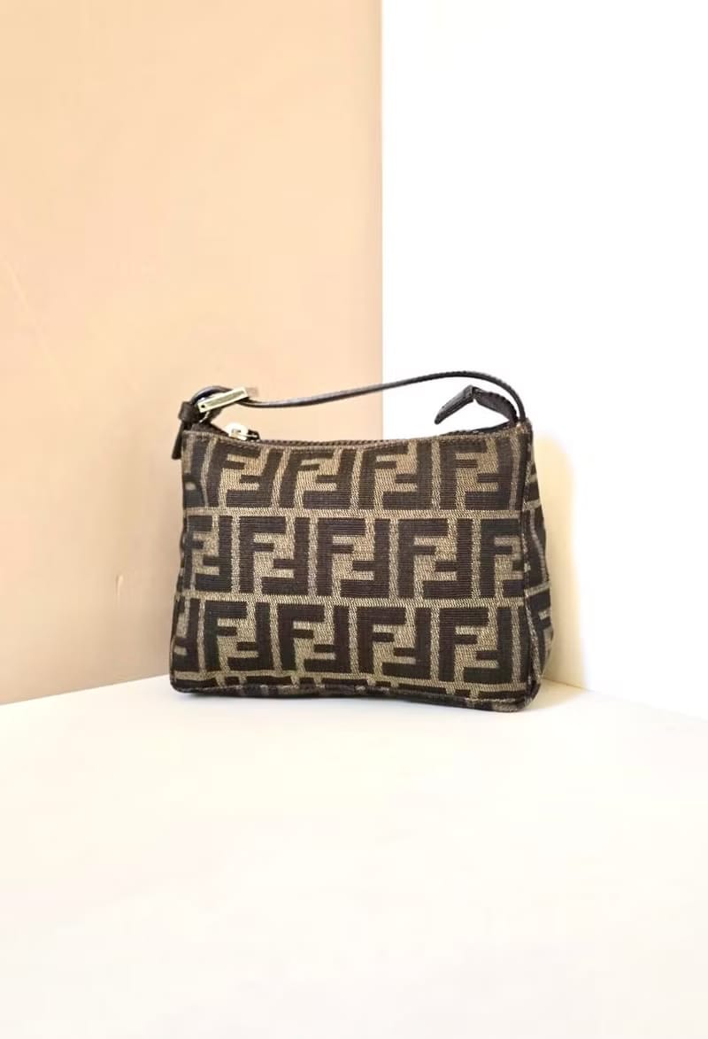 Fendi Zucca 咖啡色老花迷你包/手提包