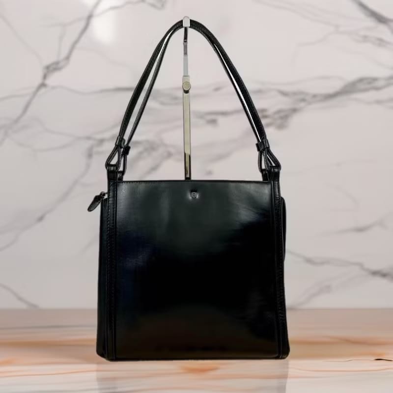 Loewe 黑色銀標側背包/單肩包/托特包