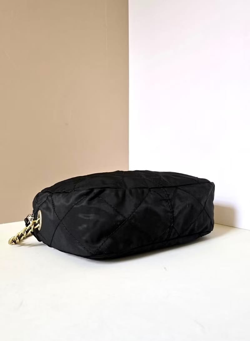 Prada黑色降落傘側背包/單肩包/斜背包