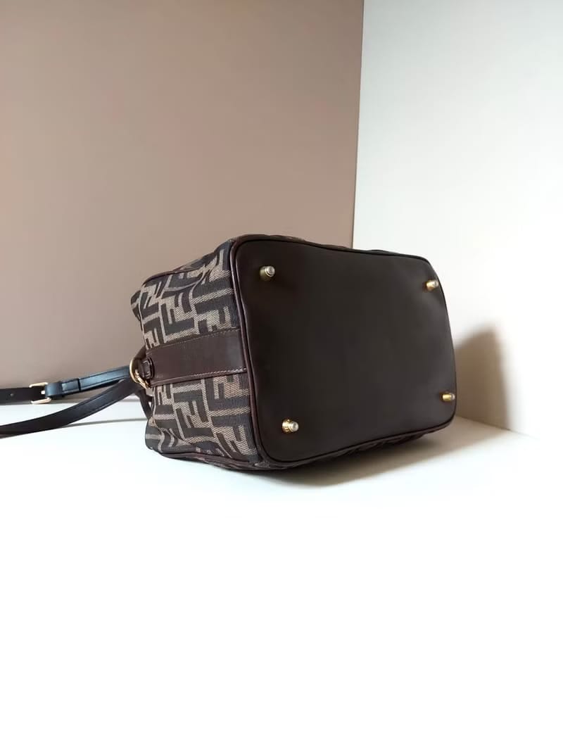 Fendi Zucca Vintage Boston Two-Way Crossbody/Shoulder Bag