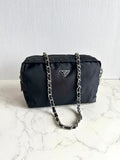 Prada black classic shoulder bag side backpack vintage bag crossbody bag