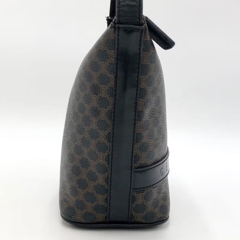 Celine黑色老花飯盒包/側背包/單肩包