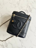 Chanel Black Caviar Vanity Case / Crossbody Bag / Shoulder Bag