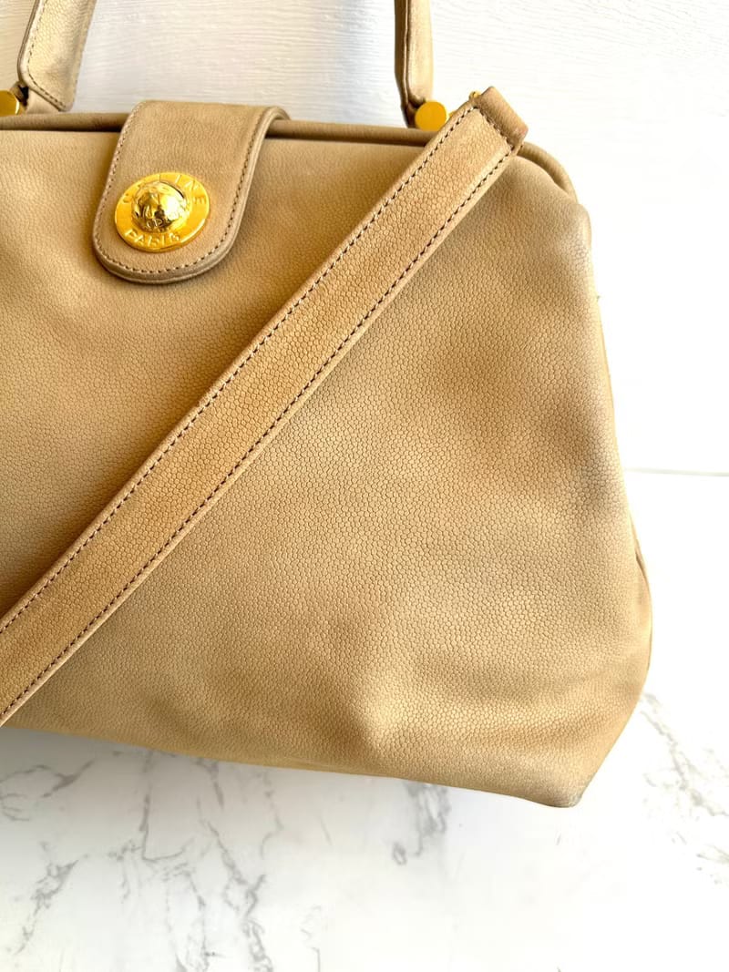 Celine 星球米色醫生包/斜背包/單肩包/側背包