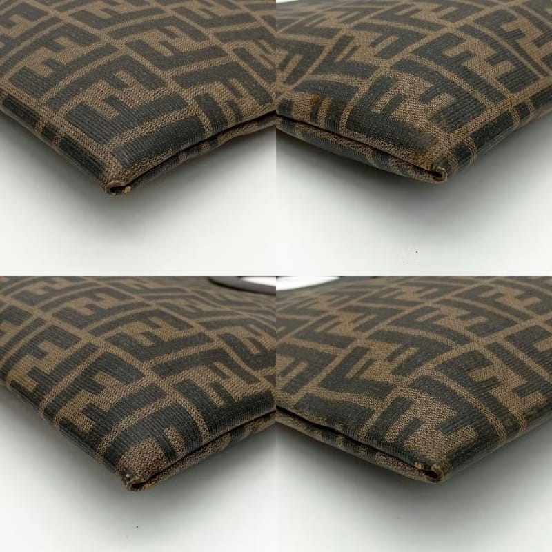 Fendi黑咖啡色老花托特包/手提包