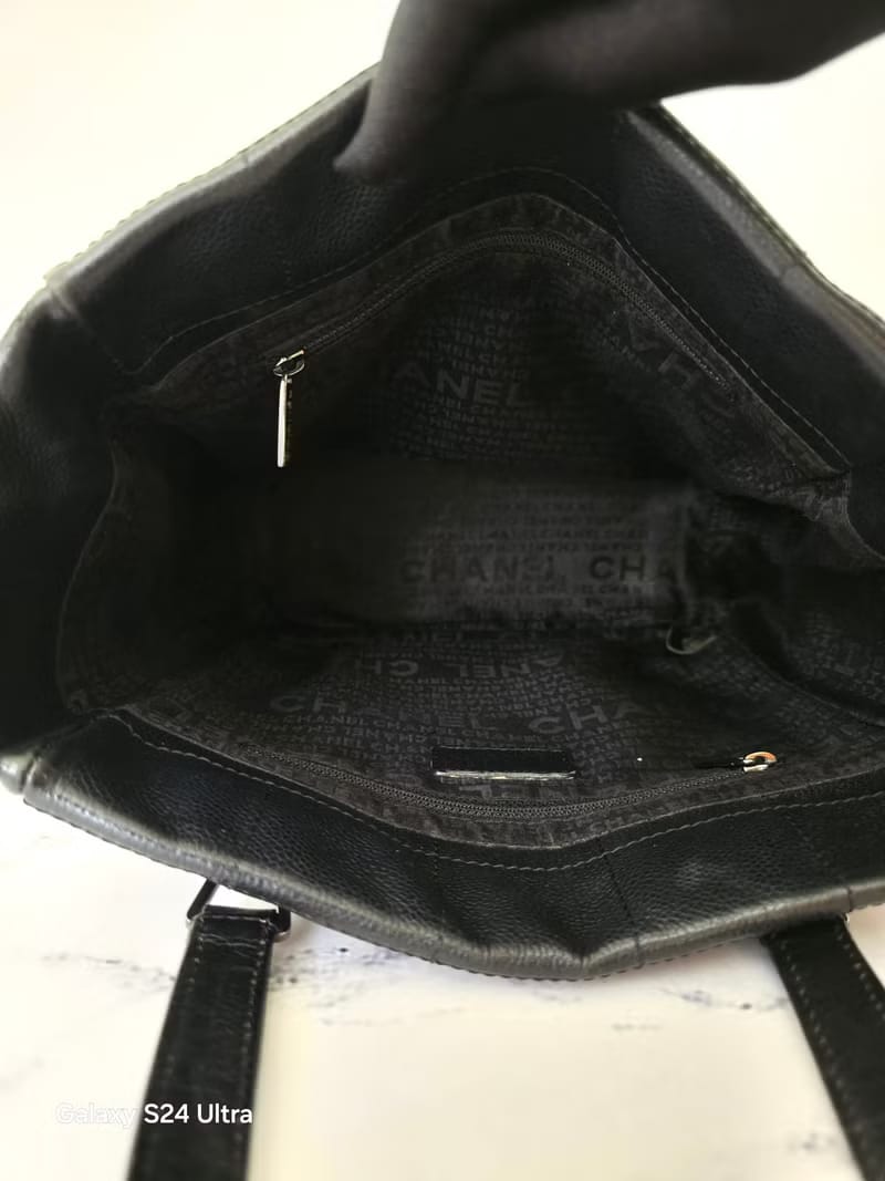 Chanel Black Quilted Caviar Leather Tote/Crossbody Bag/Shoulder Bag