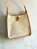 Hermes Vespa PM Canvas and Leather Shoulder Bag