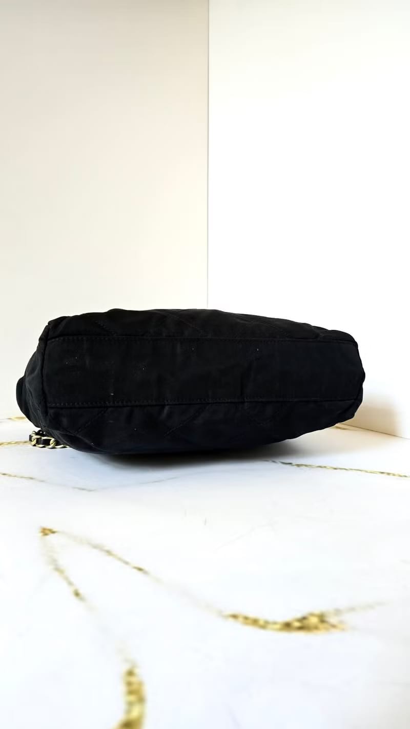 Prada黑色降落傘鏈子側背包/單肩包/斜背包