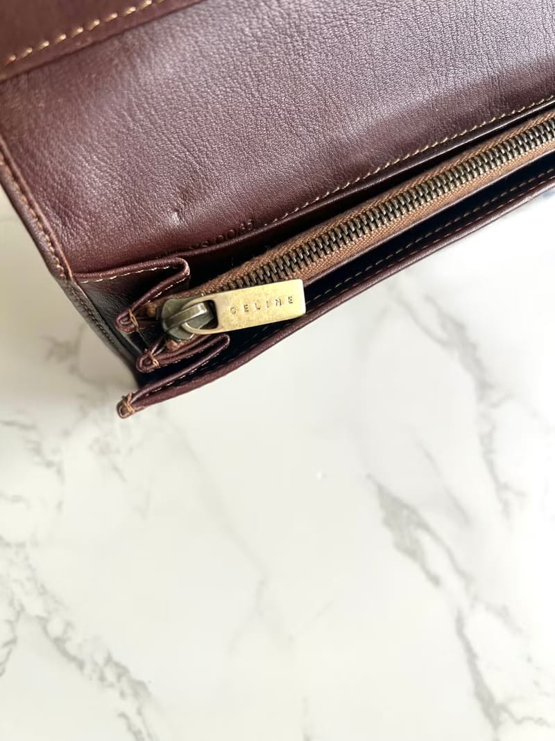 Celine 牛仔丹寧凱旋門皮夾/錢包/長夾