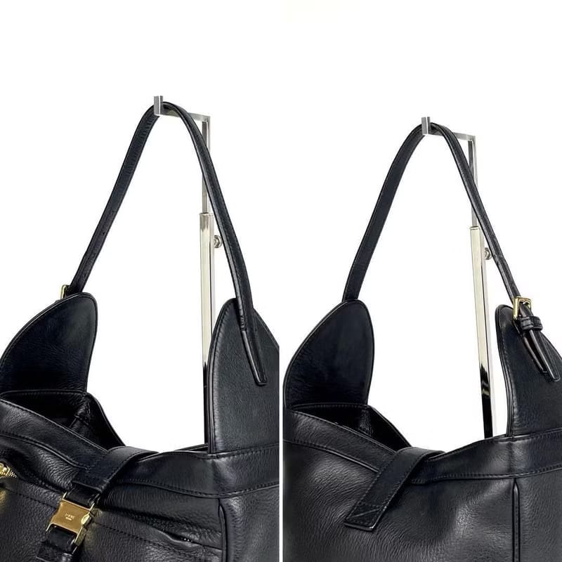 Loewe黑色簡約復古包皮革腋下包/側背包/單肩包