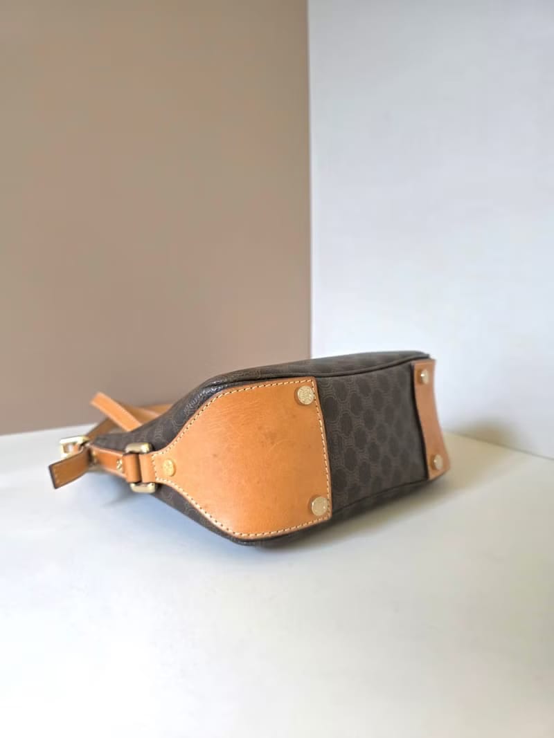 Used Celine Brown Monogram Hobo Bag/Shoulder Bag/Crossbody Bag