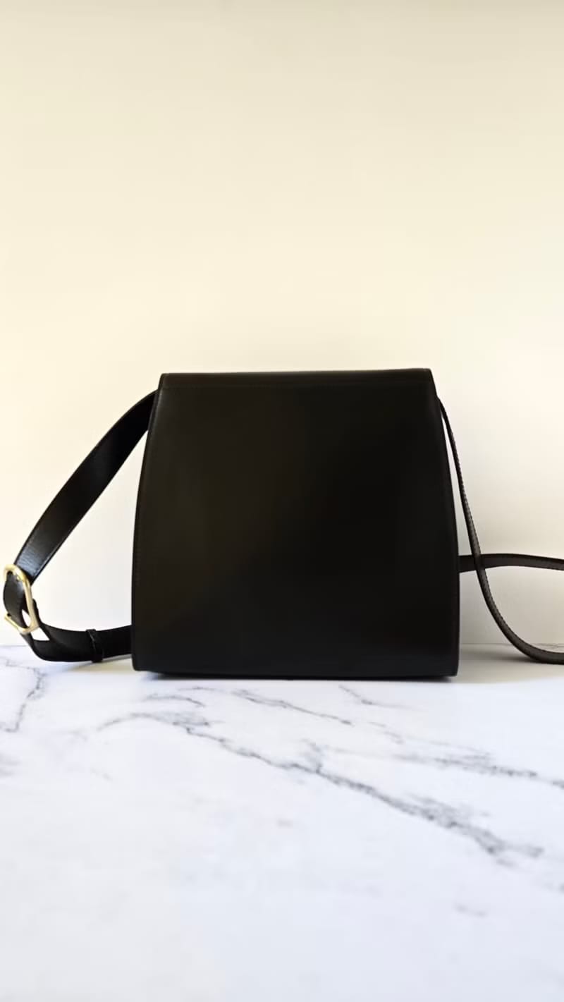 Celine黑金按壓星球豆腐包/單肩包/側背包/斜背包